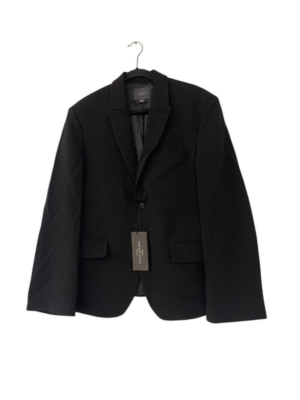 Zara Stefano Pilati Mens Blazer Suit Jacket EU 48 US 38 Black 5873/026 NWT